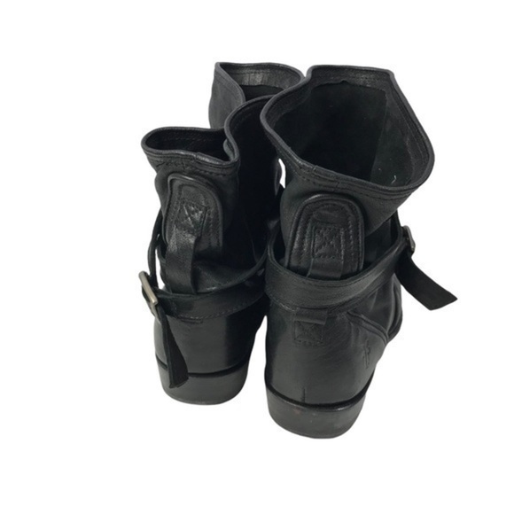 FRYE 77547 Dorado Black Leather Western Cowgirl Riding Boots Women's Size 9 - Picture 10 of 12